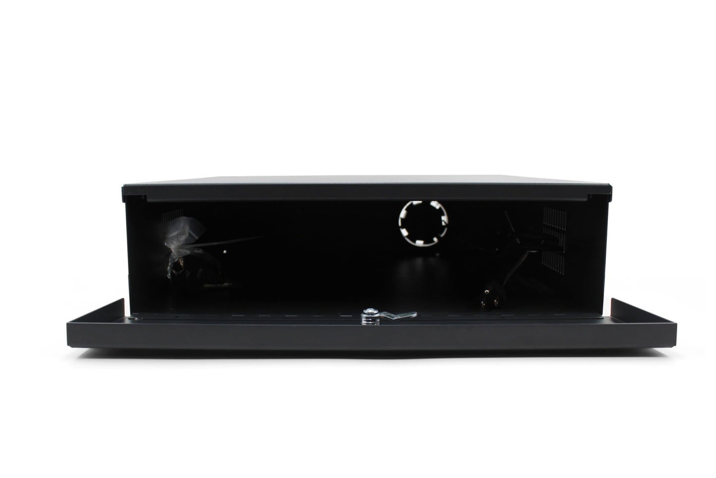 ARES VISION DVR Lock Box 18" x 18" x 5" – Heavy Duty 16 Gauge Steel Security Enclosure with Fan, Lock & Key, Cable Knockouts – Secure NVR, Router, AV Equipment for Home & Commercial Use