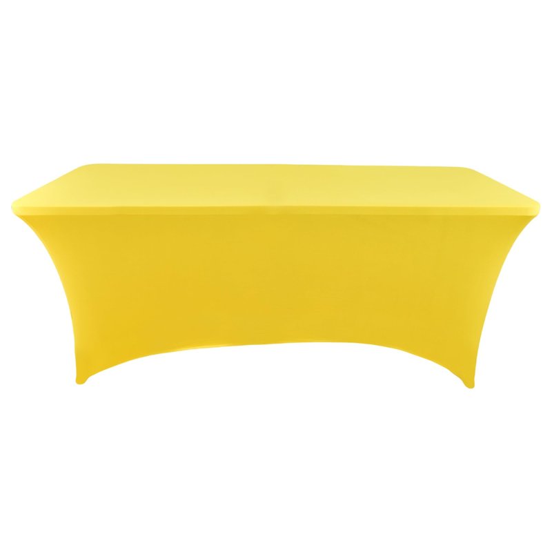 ZarzaaSik 10-Pack 4ft Spandex Table Covers for Rectangular Folding Tables - Wrinkle Resistant Stretch Tight Table Cloths - Fitted Table Protector for Parties, Trade Shows, Banquet, and Wedding