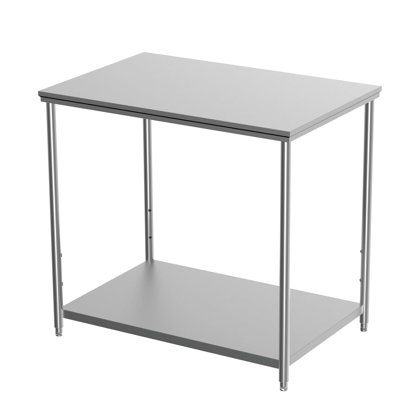 Weejian Stainless Steel Prep Table 36 x 24 x 33.5 Inch, Heavy Duty Commercial Work Table with Adjustable Undershelf, Kitchen Prep Table for Restaurant Bakery Home Workshop Garage