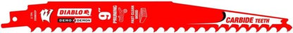 Diablo Demo Demon Reciprocating Saw Blades - Carbide Tipped for Pruning & Clean Wood | 9" Length, 3 TPI, 3-Pack