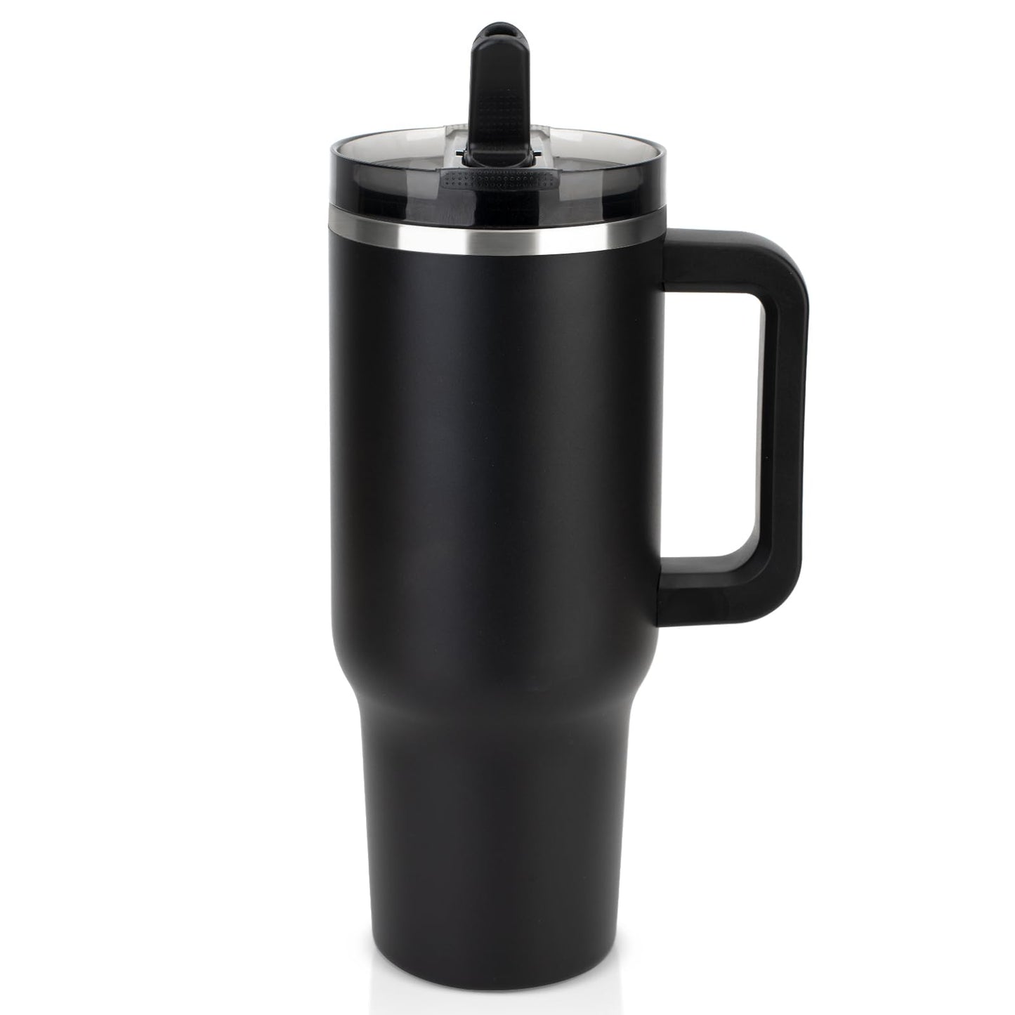 Sursip 40 oz Tumbler with Handle and Flip Straw, 100% Leakproof Lid Insulated Cup Stainless Steel Water Bottle for Cold Drinks Travel Mug, BPA-Free, Dishwasher Safe