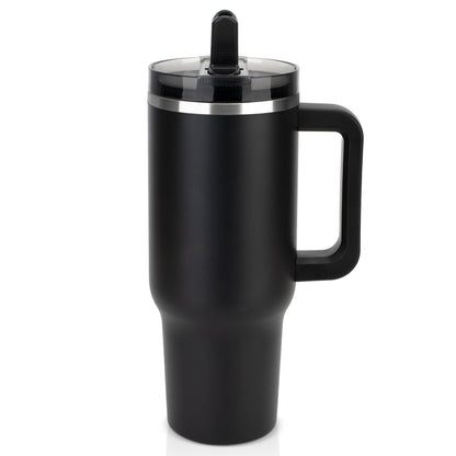 Sursip 40 oz Tumbler with Handle and Flip Straw, 100% Leakproof Lid Insulated Cup Stainless Steel Water Bottle for Cold Drinks Travel Mug, BPA-Free, Dishwasher Safe