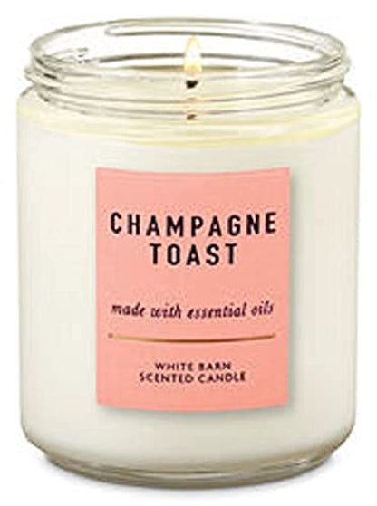 White Barn Bath & Body Works Single Wick Scented Candle Champagne Toast (Champagne Toast) Packaging Varies