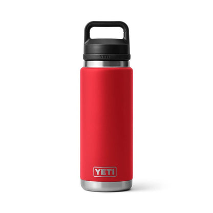 YETI Rambler 26 oz Bottle, Leakproof, Vacuum Insulated, Stainless Steel with Chug Cap, Rescue Red