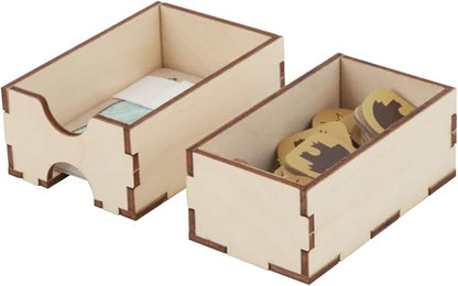 The Broken Token Game Organizer Compatible with Horizons of Spirit Island - Wooden Game Organizing Box with Multiple Trays