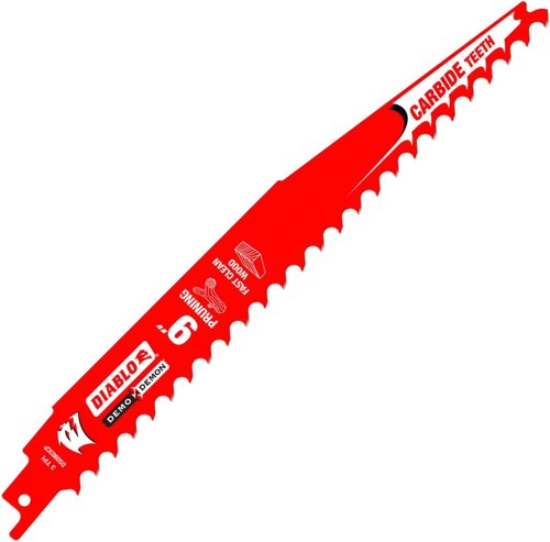 Diablo Demo Demon Reciprocating Saw Blades - Carbide Tipped for Pruning & Clean Wood | 9" Length, 3 TPI, 3-Pack