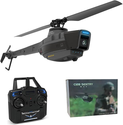 C128 Scout Drone with 1080P Camera Military Remote Control Helicopter for Adults 2.4G 4CH Aerial Vehicle Reconnaissance Take Off/Landing 6-Axis Gyro RC Aircraft Helicopter