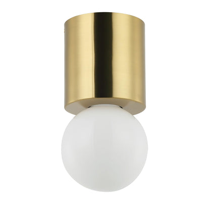 Dainolite 1 Light Flush Mount Aged Brass Model TRN-51FH-AGB