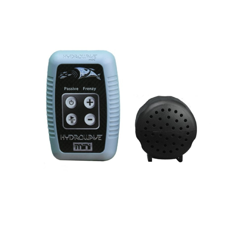 HydroWave Ice Mini Fish Feeding Stimulator System - Electronic Fishing Call and Advanced Sound Emitter for Ice Fishing - Attract More Fish with Passive & Frenzy Modes - 8ft Speaker Cable