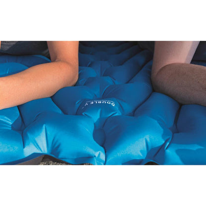 KLYMIT Double V Inflatable Sleeping Pad | Thick, Lightweight, Easy to Inflate, Foldable Air Bed Mattress for Camping & Backpacking