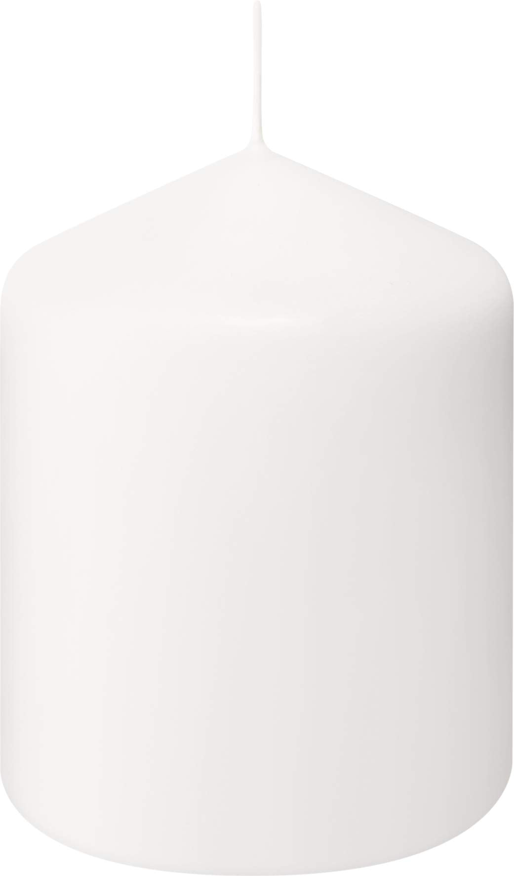 BOLSIUS 6 Ivory Pillar Candles Bulk - 3x4 Inches Candle Set - 40+ Hours Clean Burning - No Palm Oil - 0% Animal Fat - Premium European Quality - Unscented Dripless Restaurant Pillars
