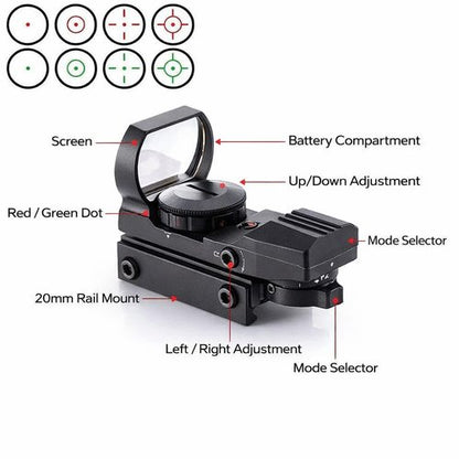 GOTICAL Saddle Scope Mount for 12GA 870 with Reflex Sight Red Green Reticles with Weaver Picatinny Rail Mount (Saddle Mount for 12GA)