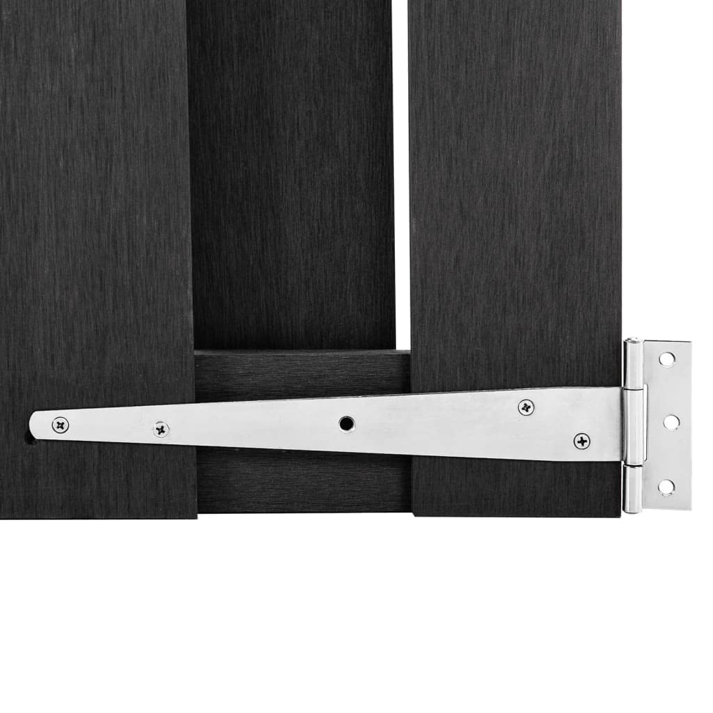 vidaXL Garden Gate, Fence Wall for Outdoor Balcony Patio Backyard, Privacy Screen for Entryway Driveway, Fence Gate Panel Border, WPC Gray