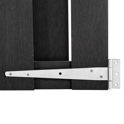 vidaXL Garden Gate, Fence Wall for Outdoor Balcony Patio Backyard, Privacy Screen for Entryway Driveway, Fence Gate Panel Border, WPC Gray