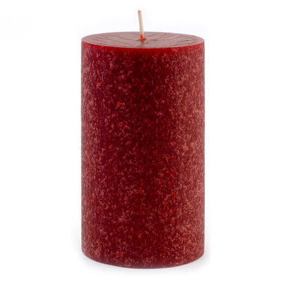 Root Candles Unscented Candles Premium Beeswax Blend Pillar Candle, 4 x 6-Inch, Garnet