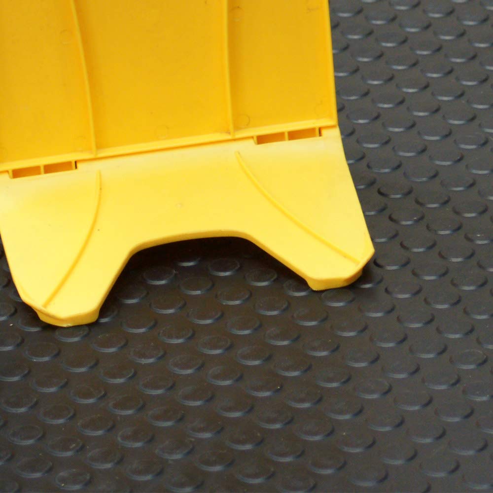 Rubber-Cal Coin-Pattern Thermoplastic Flooring - 3.5mm x 36" x 15ft - Black