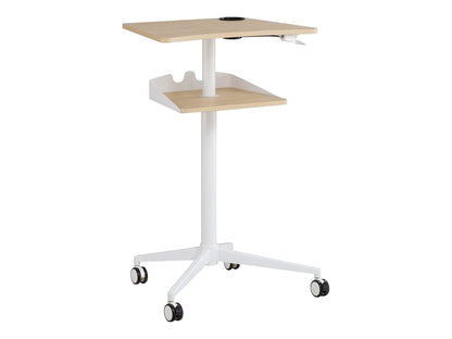 Safco 1944NA VUM Pneumatic Height-Adjustable Stand-Up Mobile Laptop Computer Workstation, Mobile Computer Cart, 22.875" D x 30.75" W x 48.25" H