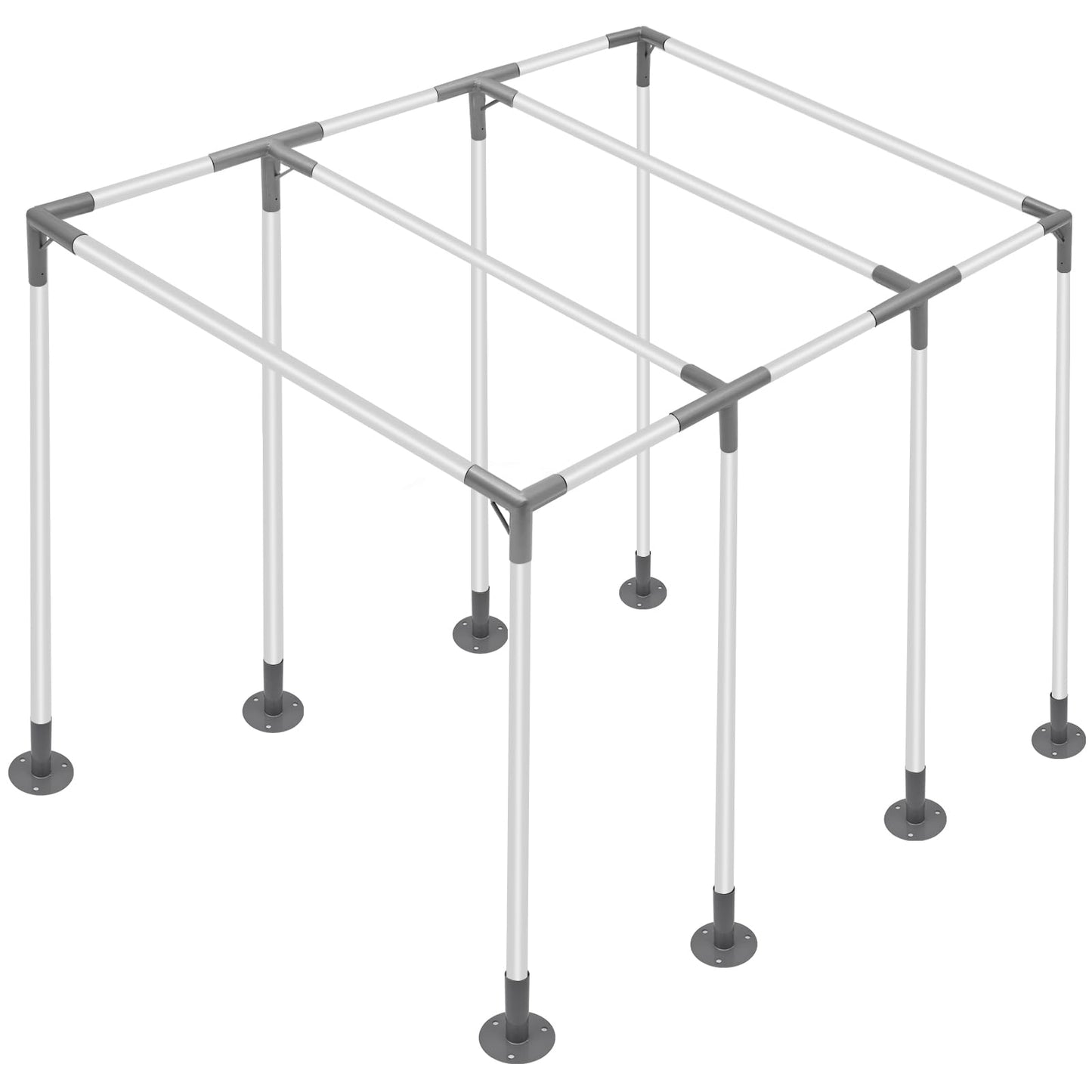 ICITYWALL 8 Leg Carport Kits，Slant Roof Canopy Fitting Kit with 1-3/8" ID, Galvanized Steel Carport Connectors, shed Frame kit DIY Project