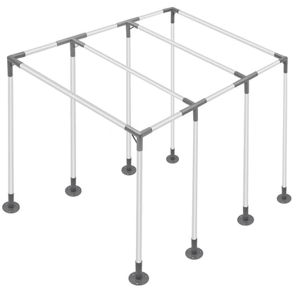 ICITYWALL 8 Leg Carport Kits，Slant Roof Canopy Fitting Kit with 1-3/8" ID, Galvanized Steel Carport Connectors, shed Frame kit DIY Project