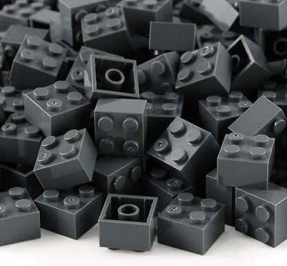 Feleph 2x2 Bricks Dark Stone Gray 400 Pieces Parts Classic Building Creative Play Blocks Set Toy Compatible with 3003 Major Brick Brands