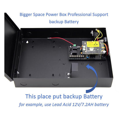 MENGQI-CONTROL 4 Doors TCP/IP Access Control Panel Wiegand Controller,Computer Based Software,Big Space Power Supply Box(can Put in Backup Battery)