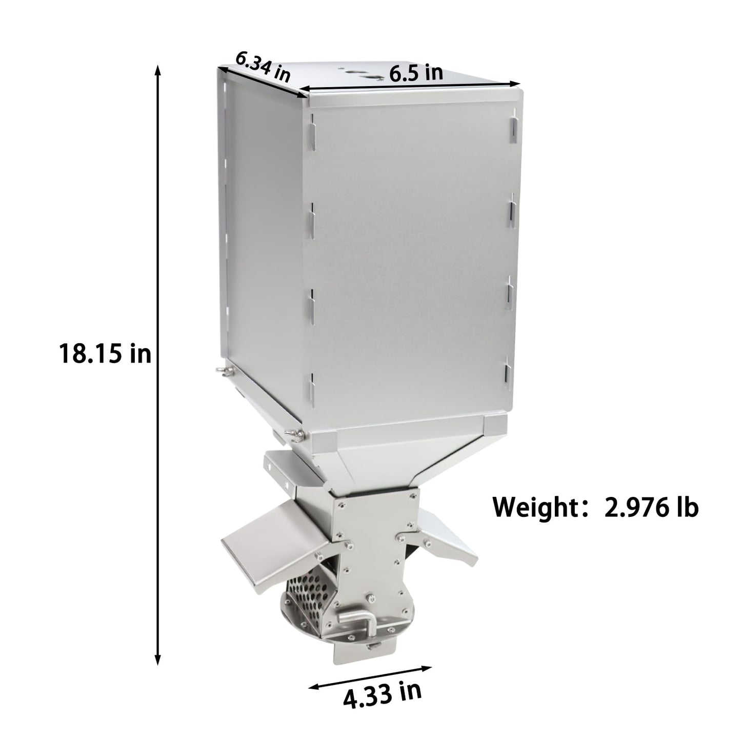 Outdoor Camping Stove Accessory Pellet Bin with Burner for Tent Stove(Silver)