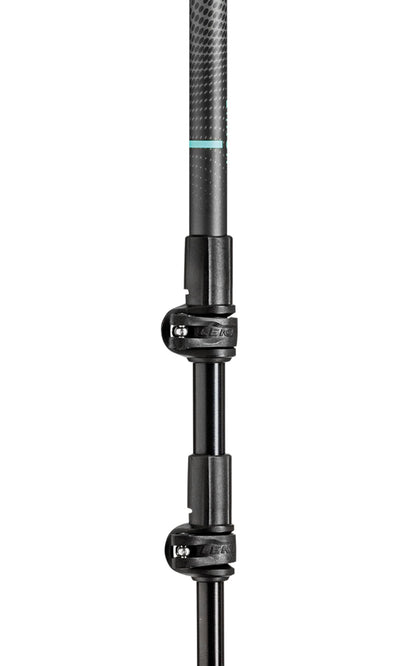 LEKI Lhasa Aluminum Adjustable Lightweight Walking Poles for Trekking & Hiking - Lightblue-Anthracite-White - 90-125 cm