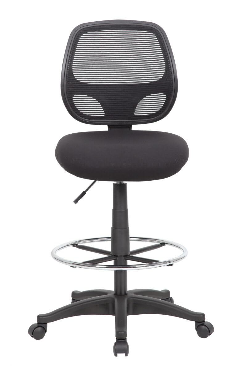 Boss Office Products Commercial Grade Mesh Stool, Black