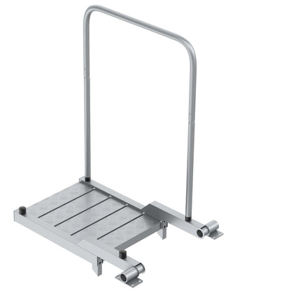 THOOUM Aluminum Boat Board Platform with Detachable Handrail to Get on & Off, Rust Resistant Boarding Platform for Dock/Deck/Boat Lifts (38.8" H, 400LBS Capacity)
