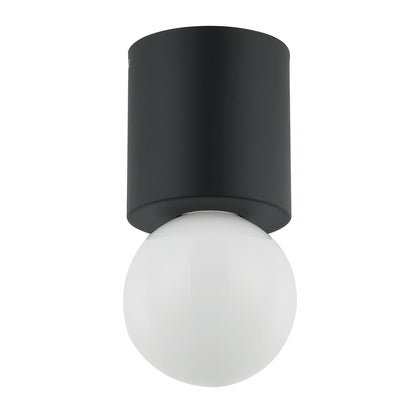 Dainolite Flush Mount Light Fixture, Matte Black, Model TRN-51FH-MB