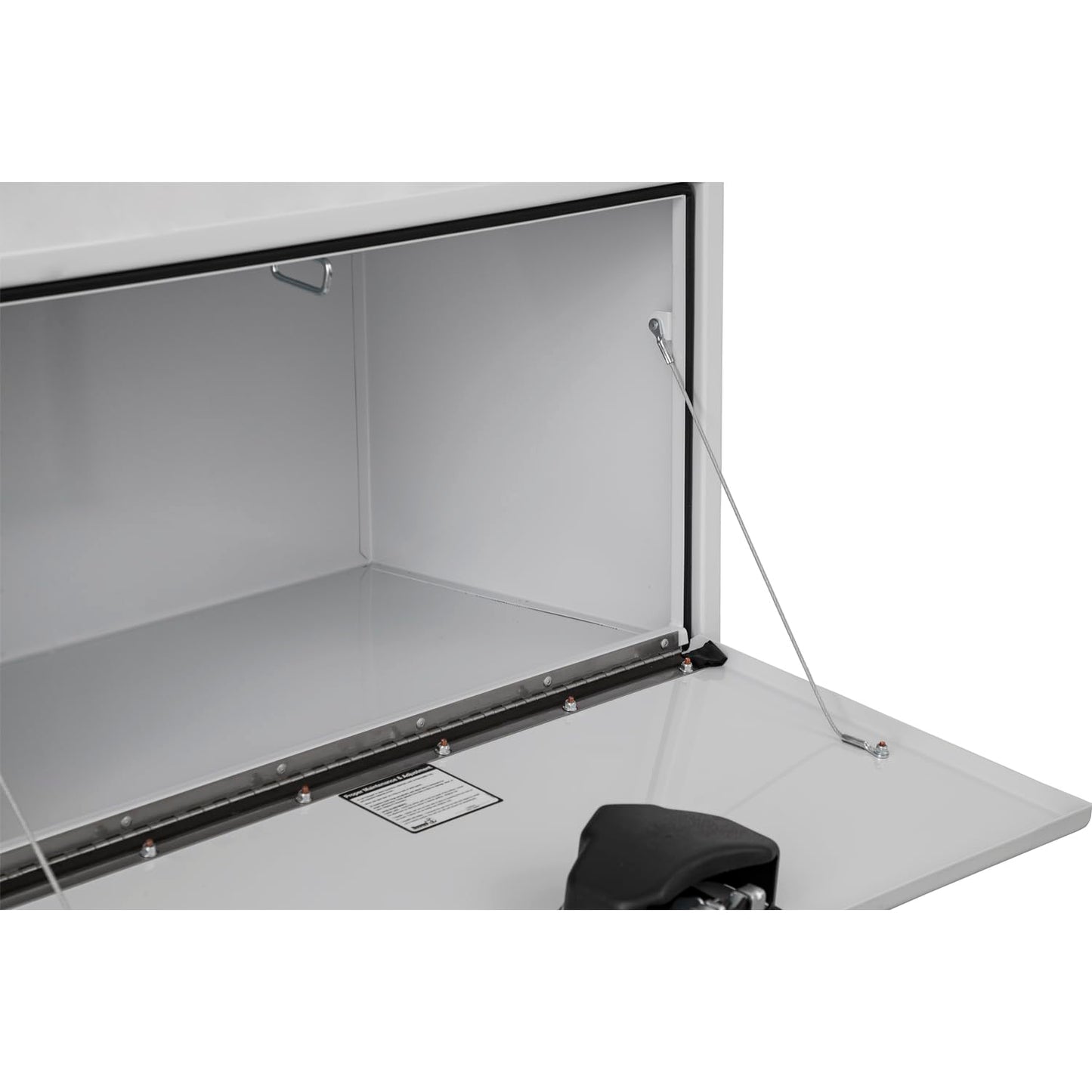 Buyers Products 1702200 Steel Underbody Truck Box with Lockable Paddle Latch, 18x 18x 48 Inch, for Work/ Utility Truck, Truck Storage and Organizer, Made in the USA, White