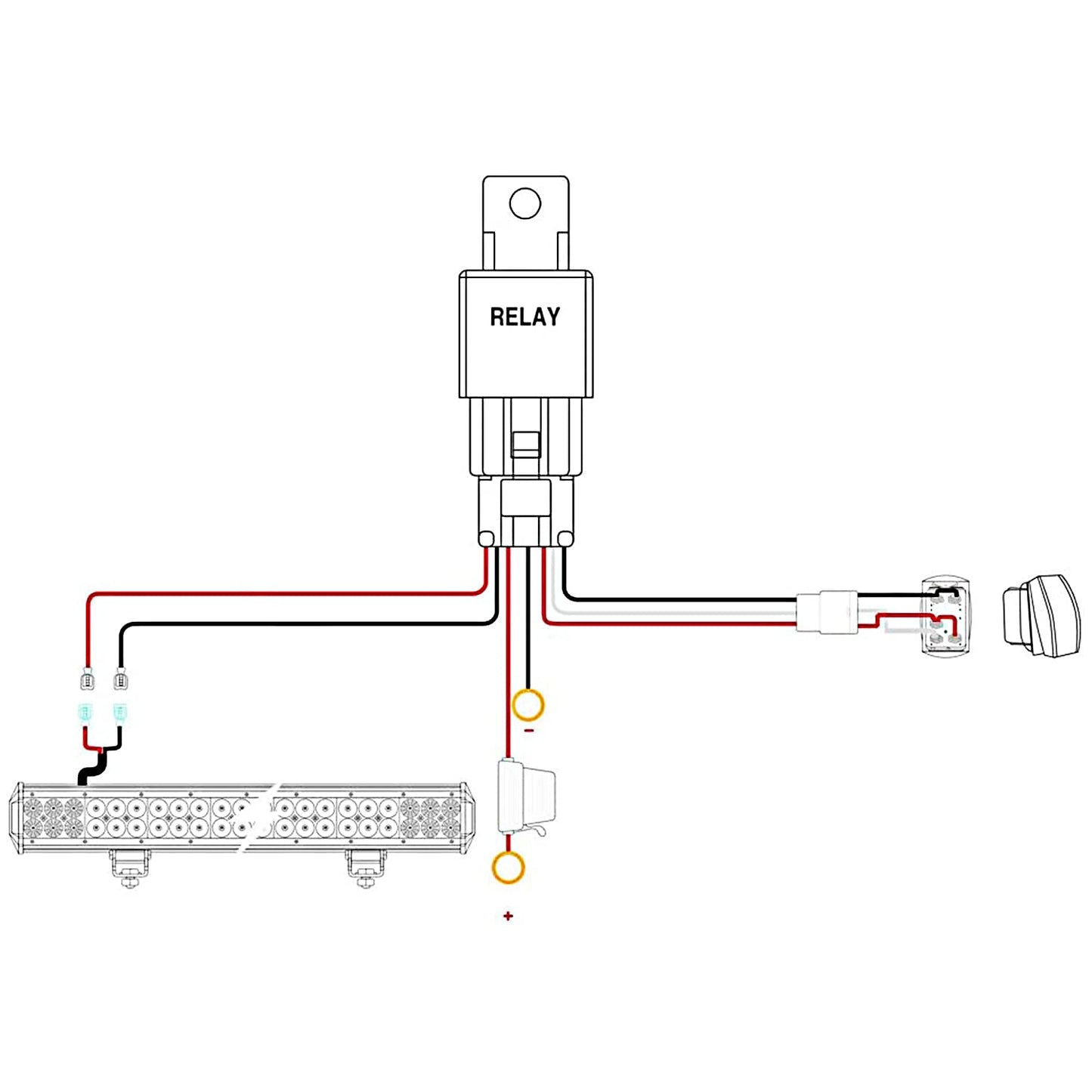 Nilight ZH408 52Inch 783W Curved Triple Row Flood Spot Combo Beam Led Bar 78000LM Driving Lights with 12AWG Heavy Duty 12V 5Pin Rocker Switch Wiring Harness Kit-1 Lead,waterproof