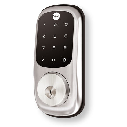 Yale Assure Lock Deadbolt, Satin Nickel Digital Touchscreen Keypad with Z-Wave and Backup Key for Front or Back Entry Door, YRD226-ZW2-619