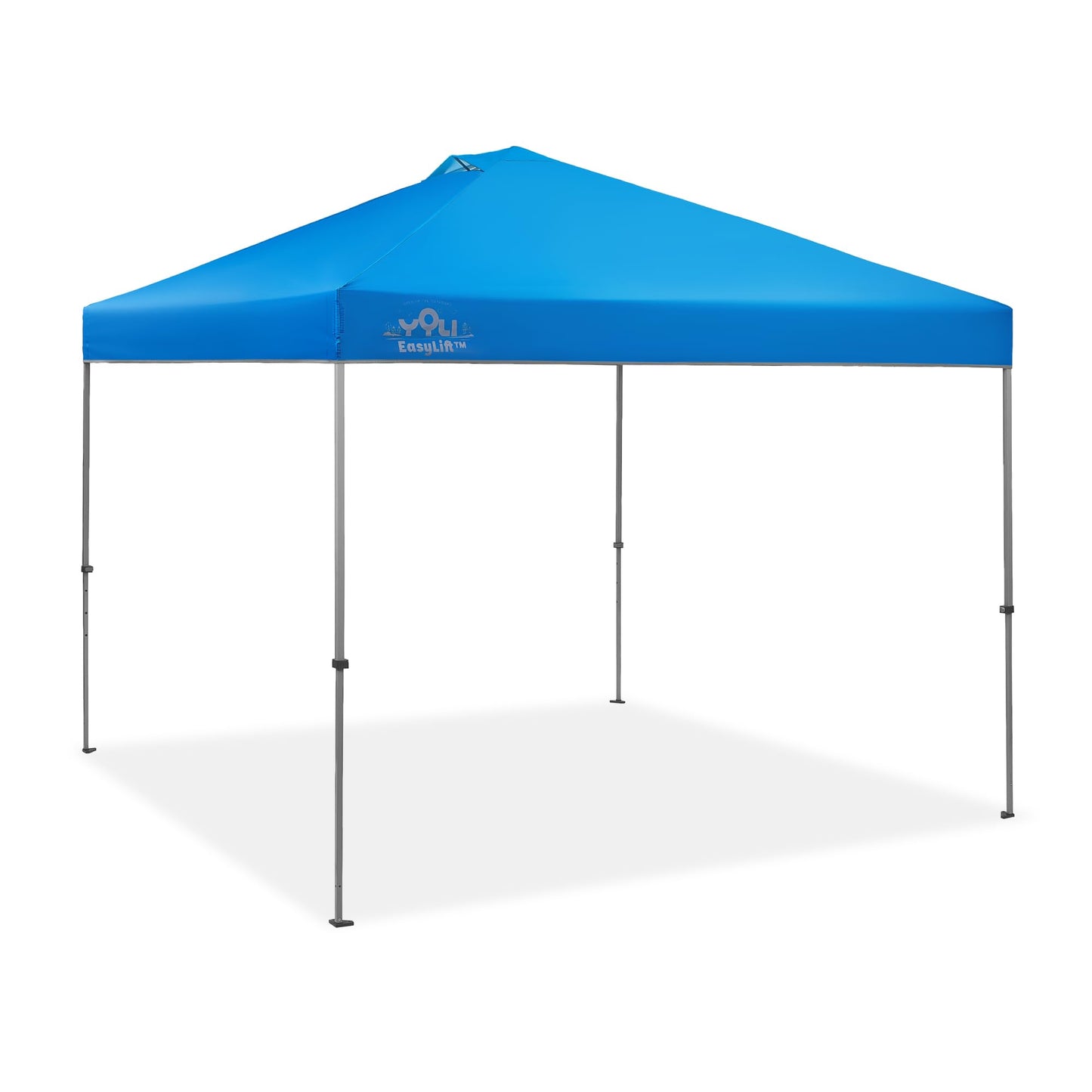 YOLI Sentinel EasyLift 10x10 Instant Pop-Up Canopy, Straight Leg Shelter with UV Protective Top & One-Push Setup – Blue