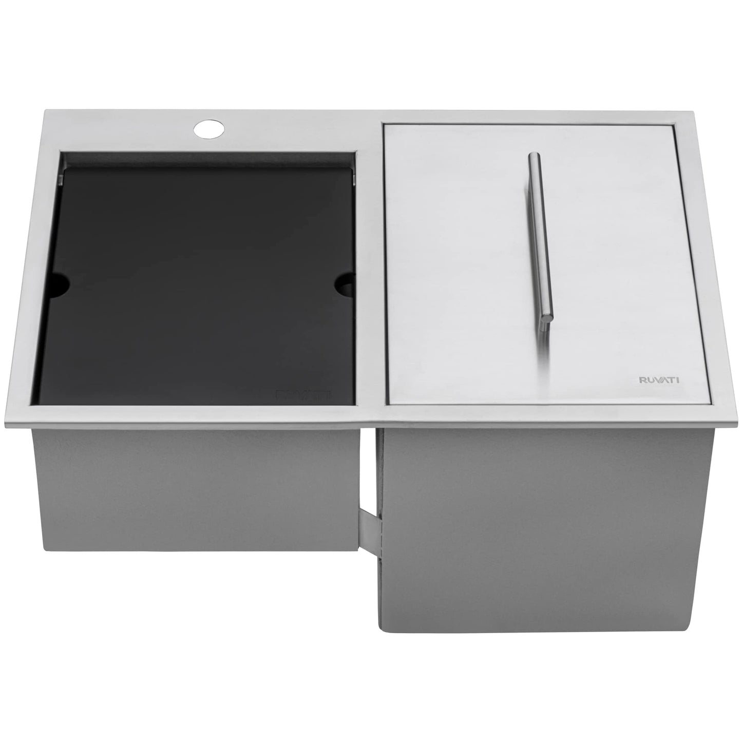 Ruvati Ice Chest and Outdoor Sink BBQ Grill 29 x 20 inch Topmount Insulated T-316 Stainless Steel - RVQ6290