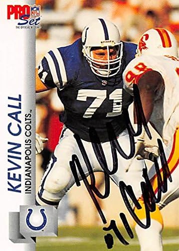 Sports Memorabilia Autograph Warehouse 248885 Kevin Call Autographed Football Card - Indianapolis Colts 1992 Pro Set - No. 520