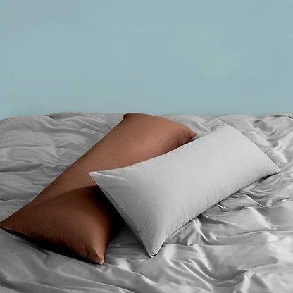 FLXXIE Body Pillow Cover - Super Soft Microfiber 20x54 Long Pillowcase | Envelope Closure, Stain Resistant, Brown