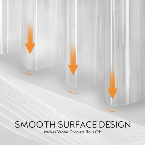 FGY Shower Curtain Liner - 72" x 72" Clear PEVA Plastic with 12 Metal Grommets for Bathroom