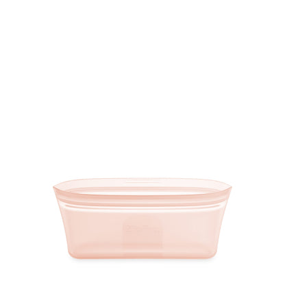 Zip Top Reusable Food Storage Bags | Medium Dish [Frost] | Silicone Meal Prep Container | Microwave, Dishwasher and Freezer Safe | Made in the USA