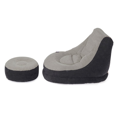 Intex Inflatable Ultra Lounge Chair With Cup Holder And Ottoman Set (4 Pack)