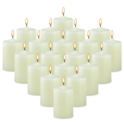 HOSVOT Ivory Votive Candles, 2.25 Inch Candle Votives, Unscented Small Cup Candles, Votive Candle Bulk for Wedding Church Party Spa Restaurants and Emergency (20 Pack, 2.25 Inch, Ivory)