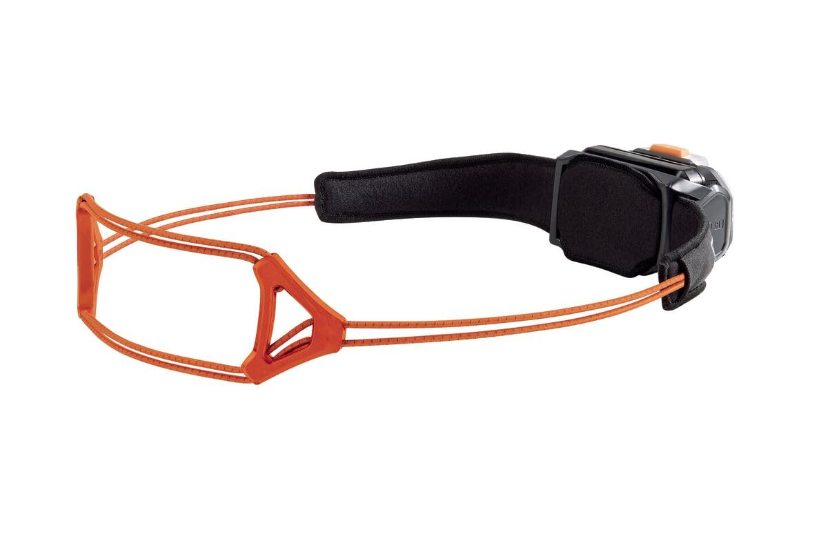 PETZL Swift RL Headlamp - Lightweight & Rechargeable 1200 Lumen Headlamp - Black/Orange