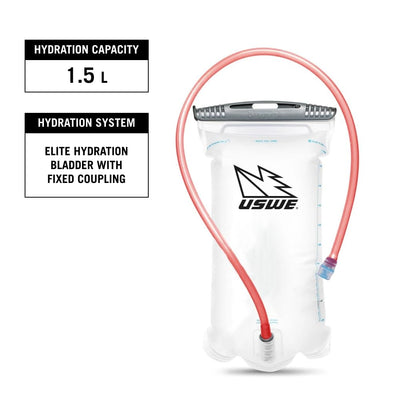 USWE Outlander Hydration Pack with Water Bladder, Hydration Backpack - Backpack for Cycling, MTB, Trail Running & More (2L, Black)