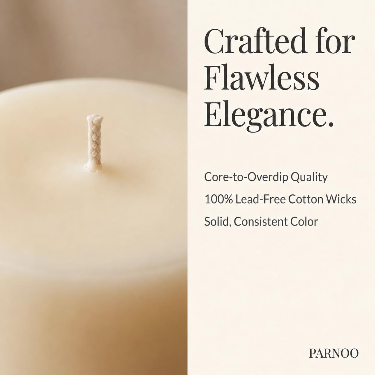 Unscented Pillar Candles - Set of 4 Ivory Candles - 3x6 Slow Burning Candles for Weddings & Table Centerpieces - Large Pillar Candles, PARNOO