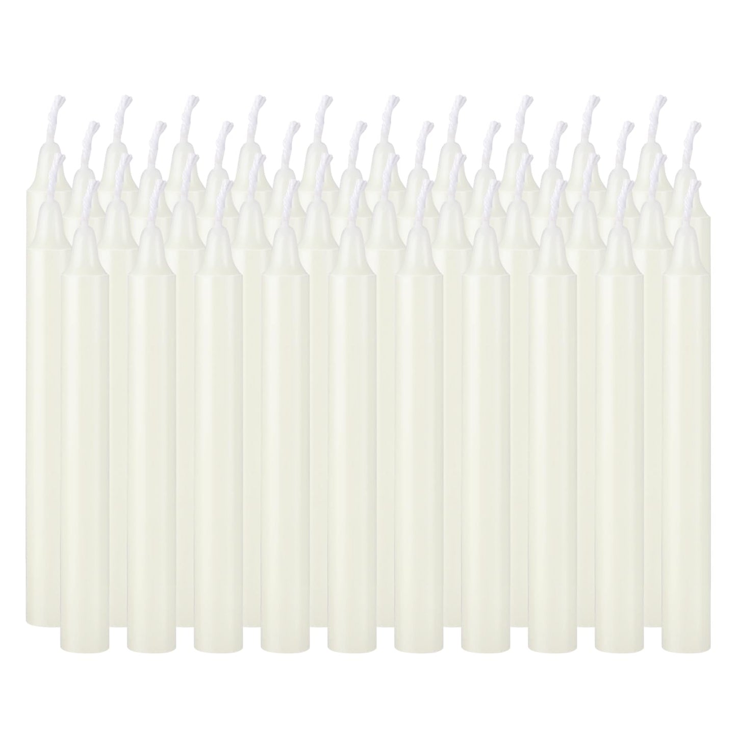 AYIQIW 4 Inch Tall 40 Pack Ivory Candles Mini Unscented Taper Candles for Christmas,Household, Wedding, Rituals, Prayer, Birthdays, Meditation, Altar,Party and Home Décor Candlesticks