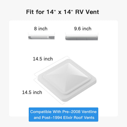 Safoner RV Clothes Drying Rack + Aluminum RV Vent Cover Replacement 14''x14''