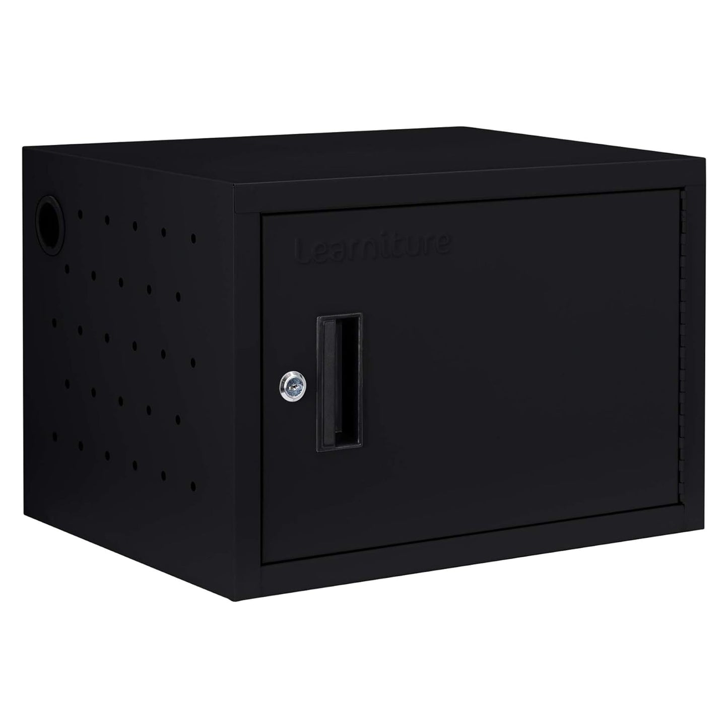 Learniture Structure Series 12-Device Charging Station for Laptops and Tablets, Wall-Mount Lockable Charging Cabinet for 12 Tablets/Chromebooks, Black
