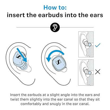 Sennheiser Momentum True Wireless 4 Smart Earbuds, Bluetooth 5.4, Crystal-Clear Sound, Noise Cancelling Earbuds, Comfortable Design, 30-Hour Battery, Adaptive ANC, LE Audio, Auracast – Black Graphite