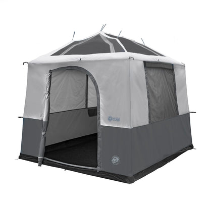 E-Z UP Camping Cube Sport, Converts 10' Angled Leg Canopy into Camping Tent, Grey (Canopy/SHELTER/Poles NOT Included)
