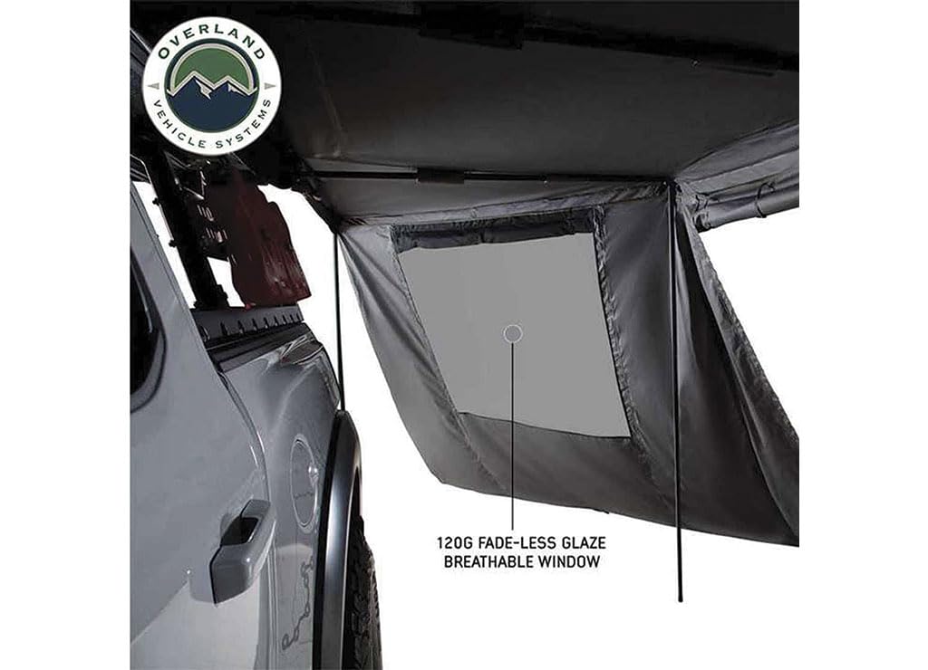Overland Vehicle Systems 18159910: Hd Nomadic 180 - Awning Wall W/Door & Windows, Universal, Grey